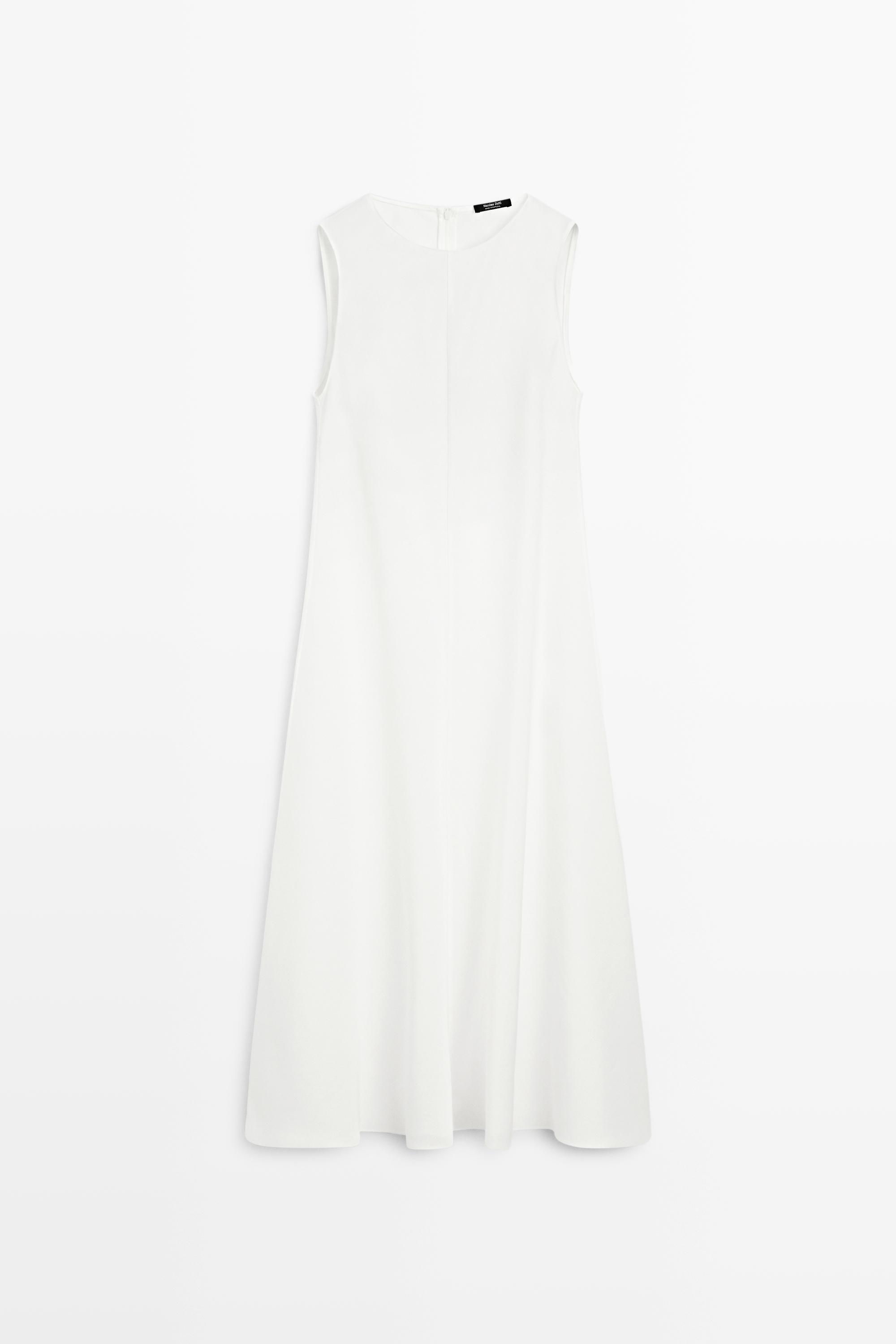 Flowing linen midi dress